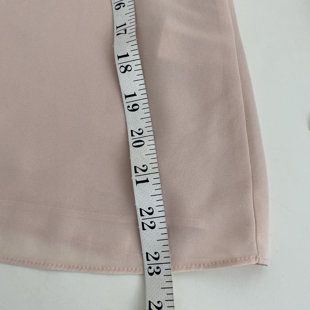 Vintage ARYEH Top Pink Ruffle Blouse Cut-Out Tie Sleeves High Neck Boho Romantic - Picture 11 of 13